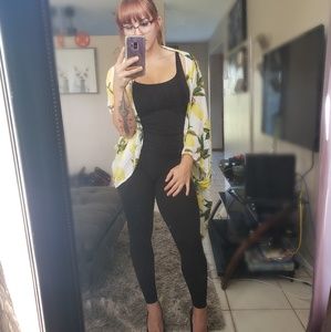Lemon kimono cover up